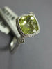 1.21CT DIAMOND & AAA GREEN AMETHYST 14K WHITE GOLD 3D CUSHION & ROUND BEZEL RING