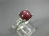 4.17CT DIAMOND & AAA STAR RUBY SAPPHIRE 14K WHITE GOLD 3D ENGAGEMENT RING #26564