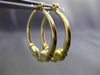 ESTATE 14K YELLOW GOLD 3D CLASSIC MILGRAIN ROMANTIC KISSING HOOP EARRINGS #24352