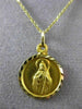 ANTIQUE 14KT YELLOW GOLD 3D HANDCRAFTED CIRCULAR CHRIST RELIGIOUS PENDANT #25001
