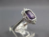 1.4CT DIAMOND & AAA AMETHYST 14K WHITE GOLD 3D EMERALD CUT FILIGREE OCTAGON RING