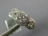 .63CT DIAMOND 18K WHITE GOLD CLUSTER SQUARE PAST PRESENT FUTURE ANNIVERSARY RING