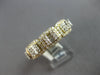 LARGE 1.15CT DIAMOND 14KT YELLOW GOLD ROUND & BAGUETTE UNISEX ANNIVERSARY RING