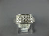 ESTATE .52CT DIAMOND 14KT WHITE GOLD 3D CLASSIC RECTANGULAR PAVE FUN RING