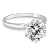 ESTATE 1.50CT DIAMOND 14KT WHITE GOLD 3D CLASSIC ROUND SOLITAIRE ENGAGEMENT RING