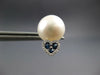 .37CT DIAMOND & AAA SAPPHIRE & AAA SOUTH SEA PEARL 14KT WHITE GOLD STUD EARRINGS
