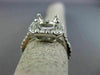 ESTATE .80CT DIAMOND 14KT WHITE GOLD 3D SQUARE SEMI MOUNT ENGAGEMENT RING #25529