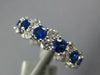 3.89CT DIAMOND & AAA SAPPHIRE 18KT WHITE GOLD 3D ROUND ETERNITY ANNIVERSARY RING