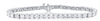 ESTATE 10CT DIAMOND 18KT WHITE GOLD 3D CLASSIC ROUND 4 PRONG TENNIS BRACELET