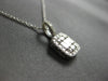 .31CT DIAMOND 18KT WHITE GOLD ROUND & BAGUETTE SQUARE INVISIBLE FLOATING PENDANT