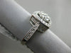 ESTATE LARGE 1.20CT ROUND DIAMOND 14KT WHITE GOLD 3D SQUARE FILIGREE FLOWER RING
