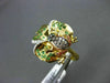 ANTIQUE 1.04CT MULTI DIAMONDS & AAA GEMSTONES 18K YELLOW GOLD FLOATING FROG RING