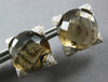 21.58CT DIAMOND & AAA SMOKY TOPAZ 18KT WHITE GOLD 3D STAR FUN CLIP ON EARRINGS
