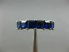 LARGE 6.24CT AAA PRINCESS SAPPHIRE 18KT WHITE GOLD 3D ETERNITY ANNIVERSARY RING