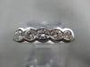 ANTIQUE .70CT DIAMOND 14K WHITE GOLD BEZEL WEDDING ANNIVERSARY RING 4M FG 9684