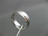ESTATE WIDE 14KT SOLID WHITE GOLD 3D HAMMERED LOOK MENS WEDDING RING #1293