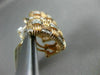 ESTATE .37CT DIAMOND 14KT WHITE & ROSE GOLD 3D ELONGATED MULTI ROW WOVEN EARRING