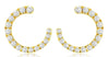 .75CT DIAMOND 14KT YELLOW GOLD GRADUATING JOURNEY SIDEWAYS HOOP HANGING EARRINGS