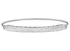 1.68CT DIAMOND 18K WHITE GOLD PAVE 3 ROW BAR SNAKE FLEXIBLE CUFF BANGLE BRACELET