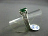 ESTATE 2.18CT DIAMOND & AAA COLOMBIAN EMERALD 14KT WHITE GOLD 3D ENGAGEMENT RING