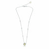 ESTATE .80CT WHITE & FANCY YELLOW DIAMOND 18KT 2 TONE GOLD DOUBLE HALO NECKLACE
