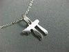 ESTATE SMALL 14KT WHITE GOLD 3D HANDCRAFTED CHAI PENDANT #530