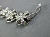 ANTIQUE WIDE 1.60CT DIAMOND 18KT WHITE GOLD MULTI LEAF FLOWER CIRCULAR BRACELET