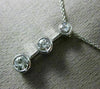 ESTATE .68CT DIAMOND 14K WHITE GOLD 3D 3 STONE PAST PRESENT FUTURE PENDANT #9508