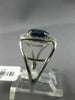 ESTATE 1.53CT DIAMOND & AAA SAPPHIRE 14K WHITE GOLD 3D OVAL HALO ENGAGEMENT RING