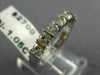 ESTATE 1.05CT DIAMOND 14KT WHITE GOLD 3D 7 STONE CHANNEL ANNIVERSARY RING #22469