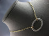 LARGE 1.17CT DIAMOND 14KT YELLOW GOLD CLASSIC OPEN OVAL MULTI ROW LOVE NECKLACE
