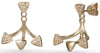ESTATE .15CT DIAMOND 14KT YELLOW GOLD 3D MULTI TRIANGULAR FUN HANGING EARRINGS