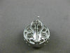 ESTATE LARGE 3.15CT ROUND & BAGUETTE DIAMOND 18KT WHITE GOLD 3D FLOWER EARRINGS
