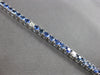 8.42CT DIAMOND & AAA SAPPHIRE 14KT WHITE GOLD 3D CLASSIC ROUND TENNIS BRACELET