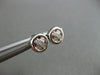 ESTATE .20CT DIAMOND 14KT WHITE GOLD X CIRCULAR PAVE STUD EARRINGS 8mm #16568
