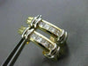 ESTATE .85CT DIAMOND 14K W &Y GOLD PRINCESS UMBRELLA HANGING EARRINGS 22mm #5415