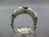 LARGE 2.10CT DIAMOND & AAA SAPPHIRE 18KT WHITE GOLD MULTI ROW X ANNIVERSARY RING