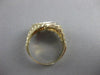 ANTIQUE .95CT OLD MINE DIAMOND & RUBELLITE 14K 2 TONE GOLD SWIRL MENS RING 19295