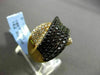 ESTATE LARGE 1.92CTW WHITE & BLACK DIAMOND 18KT YELLOW GOLD LOVE FUN RING
