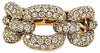 1.73CT DIAMOND 18K YELLOW GOLD 3D PAST PRESENT FUTURE LOVE KNOT ANNIVERSARY RING