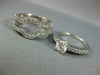 LARGE 2.0CT DIAMOND 14KT WHITE GOLD ROUND WEDDING ENGAGEMENT INSERT RING SET 302