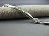 ESTATE LONG 1.40CT DIAMOND 14KT WHITE GOLD 3D FLOWER BY THE YARD TENNIS BRACELET