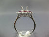 LARGE 1.76CT DIAMOND & AAA RUBY 18KT WHITE GOLD OVAL SEMI MOUNT ENGAGEMENT RING