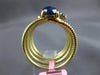 ESTATE LARGE 4.25CT AAA SAPPHIRE 14KT YELLOW GOLD 3D SNAKE FLEXIBLE FUN RING