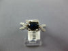 ESTATE 1.21CT DIAMOND & AAA SAPPHIRE 14K WHITE GOLD OVAL & ROUND ENGAGEMENT RING