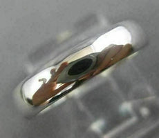 ESTATE 14KT WHITE GOLD 3D CLASSIC PLAIN WEDDING ANNIVERSARY 4MM RING BAND