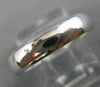 ESTATE 14KT WHITE GOLD 3D CLASSIC PLAIN WEDDING ANNIVERSARY 4MM RING BAND