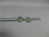 ANTIQUE .63CT ROUND BEZEL DIAMOND 14KT WHITE GOLD STUD EARRINGS 5mm UNIQUE #7837