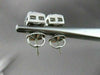 ESTATE LARGE .55CT PRINCESS SQAURE DIAMOND 14KT WHITE GOLD STUD EARRINGS #220