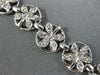 ANTIQUE WIDE 1.60CT DIAMOND 18KT WHITE GOLD MULTI LEAF FLOWER CIRCULAR BRACELET
